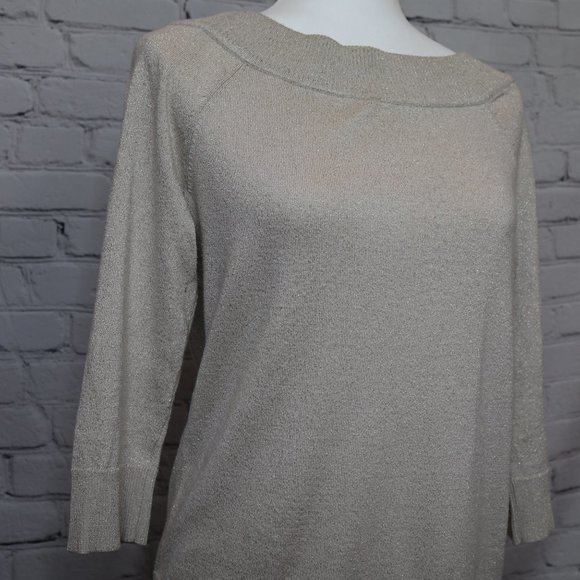 Tan and Gold Sophisticated Sweater - Picture 2 of 8